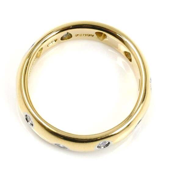 TIFFANY & Co. 18K Yellow Gold Pt950 Platinum Dot Diamond Ring, Size 6.5, 4.7g... - Picture 4 of 7